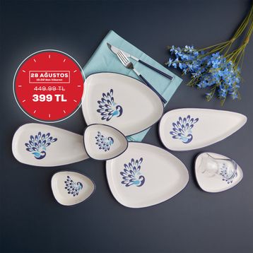 Karaca Peacock 24 Parça 6 Kişilik Kahvaltı Seti