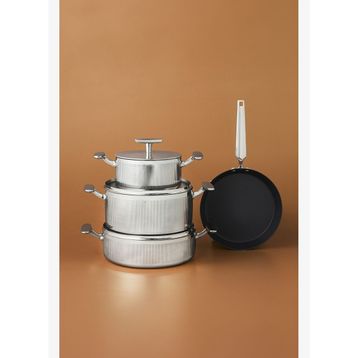 Karaca Plasma Steel 316+ 3Ply Apollo İndüksiyon Tabanlı 7 Parça Çelik Tencere Seti