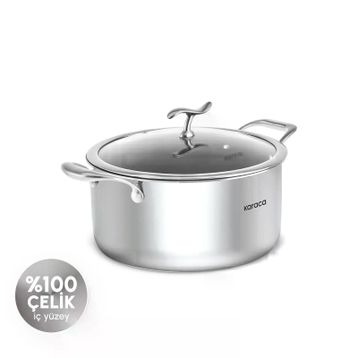 Karaca Plasma Steel 316+3PLY 22 cm Tencere