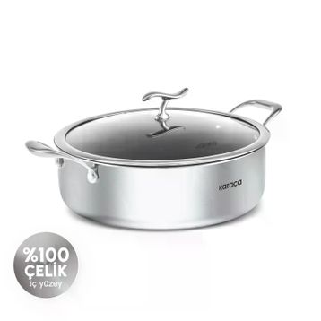 Karaca Plasma Steel 316+3PLY 28 cm Karnıyarık Tencere
