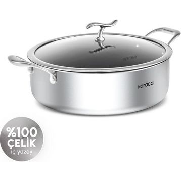 Karaca Plasma Steel 316+3PLY 28 cm Karnıyarık Tencere