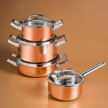 Karaca Power Steel 316+ 3Ply Galileo 8 Parça Çelik Tencere Seti