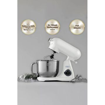 Karaca Powercast Chef Döküm Stand Mikser Cream 1800 W 6.2 lt Mutfak Şefi