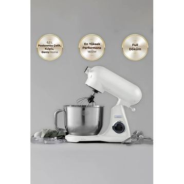 Karaca Powercast Chef Döküm Stand Mikser Cream 1800 W 6.2 lt Mutfak Şefi