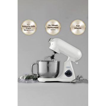 Karaca Powercast Chef Döküm Stand Mikser Cream 1800 W 6.2 lt Mutfak Şefi