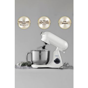 Karaca Powercast Chef Döküm Stand Mikser Cream 1800 W 6.2 lt Mutfak Şefi