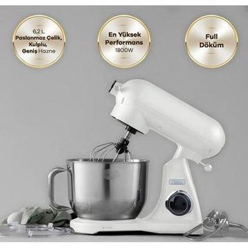 Karaca Powercast Chef Döküm Stand Mikser Cream 1800 W 6.2 lt Mutfak Şefi