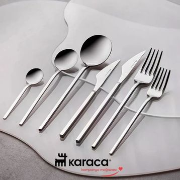 Karaca Premium Fortuna Platin 12 Kişilik 84 Parça Çatal Kaşık Bıçak Takımı
