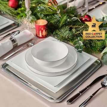 Karaca Red Carpet Collection Fine Pearl Extra Nish 58 Parça 12 Kişilik Platin Yemek Takımı