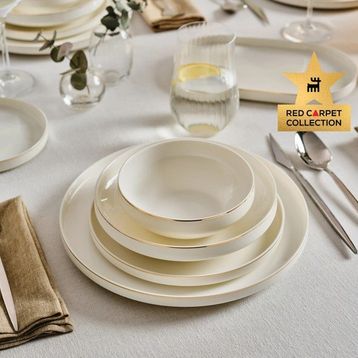 Karaca Red Carpet Collection Stream Bone Sirius Gold 53 Parça 12 Kişilik Yemek Takımı