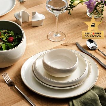 Karaca Red Carpet Collection Streamline Hole Gold 59 Parça 12 Kişilik Porselen Yemek Takımı