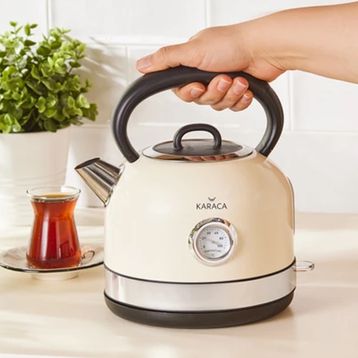 Karaca Retro 2151 1700 ml Krem Su Isıtıcı
