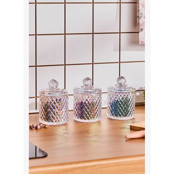 Karaca Robby 350 ML Lüsterli 3'lü Baklava Desenli Baharat Takımı