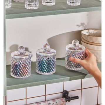Karaca Robby 350 ML Lüsterli 3'lü Baklava Desenli Baharat Takımı