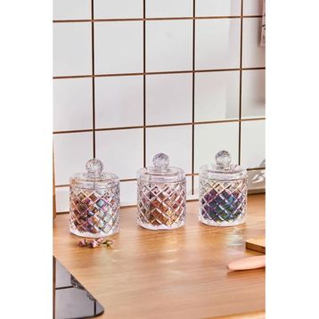 Karaca Robby 350 ML Lüsterli 3'lü Petek Desen Baharat Takımı