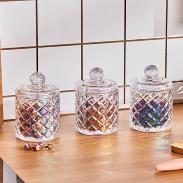 Karaca Robby 350 ML Lüsterli 3'lü Petek Desen Baharat Takımı