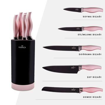 Karaca Rosegold 6 Parça Bıçak Seti
