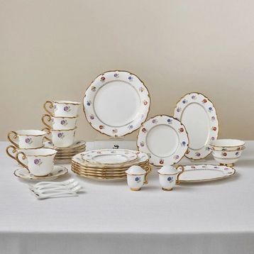 Karaca Royal Bone Diana Gold 32 Parça 6 Kişilik Kahvaltı Takımı