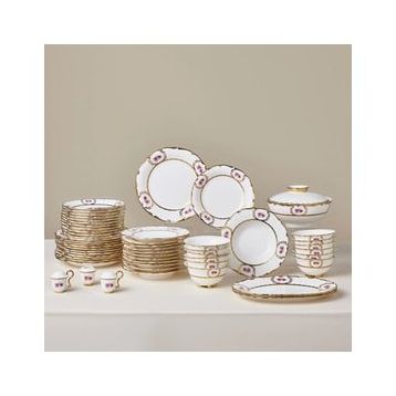 Karaca Royal Bone Elizabeth Gold 55 Parça 12 Kişilik Yemek Takımı