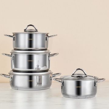 Karaca Sakura Powersteel 8 Parça Tencere Seti
