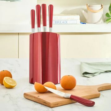 Karaca Samuray Flash Red Japon Çeliği Kırmızı 6 Parça Bıçak Seti