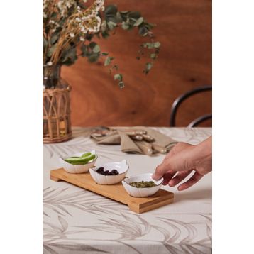 Karaca Sandal 3'lü Çerezlik ve Bambu Servislik
