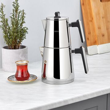 Karaca Space Maxi PowerSteel Pro 316+ Çelik Çaydanlık Takımı