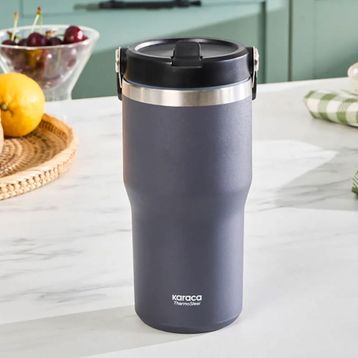 Karaca Star Ice Pipetli Çelik Sızdırmaz Gri 550 ml Termos