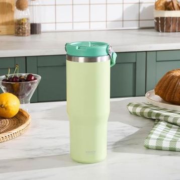 Karaca Star Ice Pipetli Çelik Sızdırmaz Mint 860 ml Termos