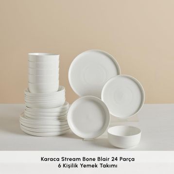Karaca Stream Bone Blair 24 Parça 6 Kişilik Yemek Takımı