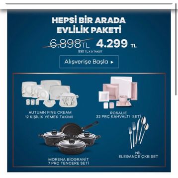 Karaca Süper Evlilik Paketi 2020 Çeyiz Seti