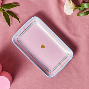 Karaca Talya 25 cm Pembe Dikdörtgen Kayık Tabak