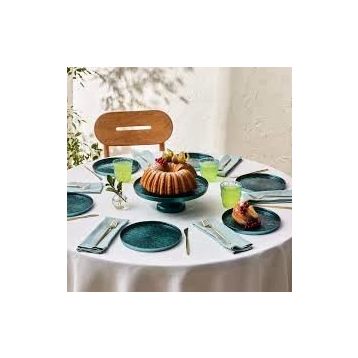 Karaca Teo Yeşil 7 Parça Standlı Pasta/Tatlı Seti