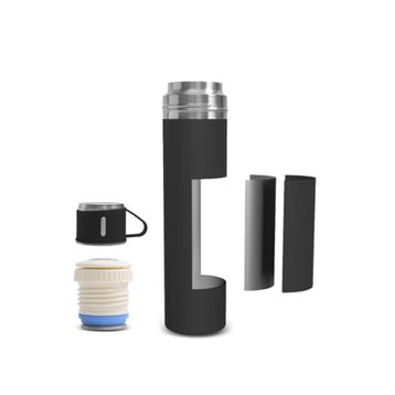 Karaca Thermosteel Nature Çelik 550 ml Siyah Termos