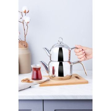 Karaca Urban Mini Metal Gri Çaydanlık Takımı