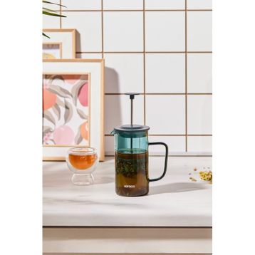 Karaca Valentina Borosilikat Cam 1000 ML Green French Press