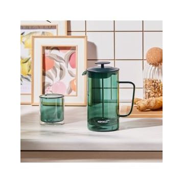 Karaca Valentina Borosilikat Cam 1000 ML Green French Press