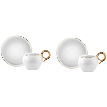 Karaca Venüs Gold 2 Kişilik 135 ml Kahve Fincan Takımı