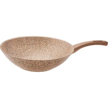Karaca Wood Silver Bio Granit Wok 28 cm Krem Tava