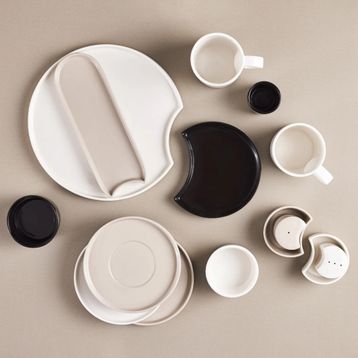Karaca X Hussein Chalayan Forever Bone Poly 28 Parça 6 Kişilik Kahvaltı Takımı