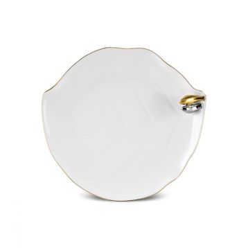 Karaca X Müge Anlı Gold Kuşlu 21 cm Pasta Tabağı