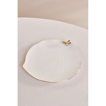 Karaca X Müge Anlı Gold Kuşlu 21 cm Pasta Tabağı