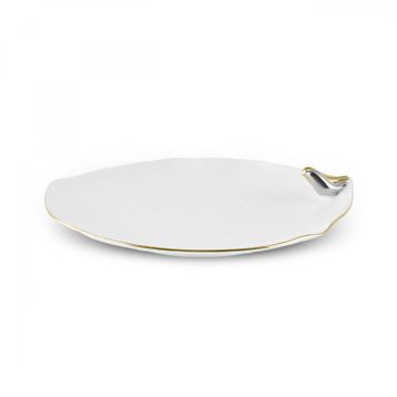 Karaca X Müge Anlı Gold Kuşlu 21 cm Pasta Tabağı