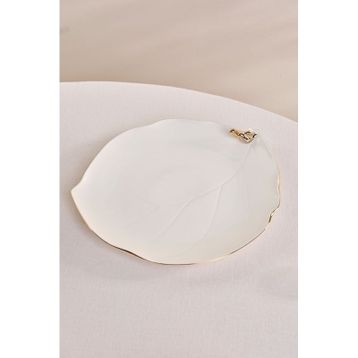 Karaca X Müge Anlı Gold Kuşlu 27 cm Servis Tabağı