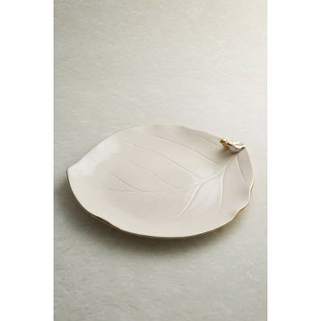 Karaca X Müge Anlı Gold Kuşlu 27 cm Servis Tabağı