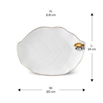 Karaca X Müge Anlı Kuşlu 20 cm Kayık Tabak