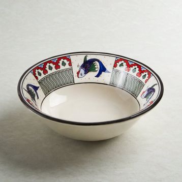 Karaca X Ömür Akkor İznik Balık 16 cm Kase
