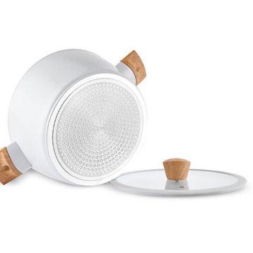 Karaca X Refika Swiss Crystal Almond Cream İndüksiyon Tabanlı Midi 4 Parça Tencere Seti