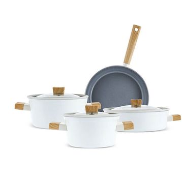 Karaca X Refika Swiss Crystal Creamy Wood 7 Parça Tencere Seti