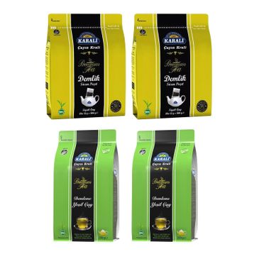 Karali 300 gr Premium Demlik Poşet Çay + 200 gr Demleme Yeşil Çay